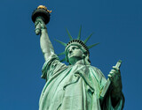 Fototapeta Miasta - The iconic architecture of the Statue of Liberty in New York, USA.