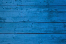 Blue Painted Wooden Wall Background
