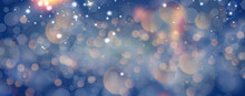 Colorful Bubbles Blurred Bokeh Happy Blue With Slate Gray Colors Banner Background Concept Of New Year For Ads