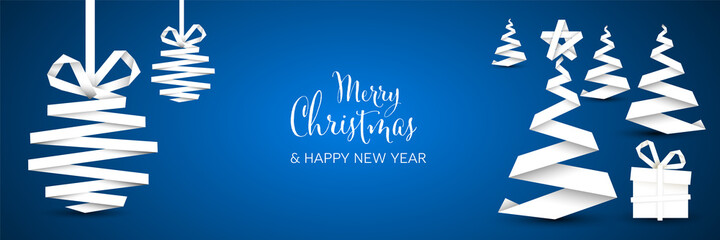 Wall Mural - christmas banner social media header template