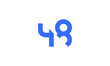 48 New Number Unique Cut Modern Logo