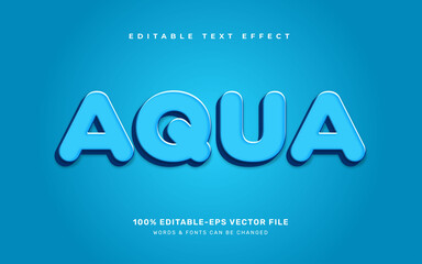 Canvas Print - Aqua text effect