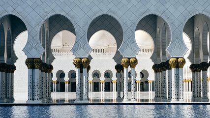 Poster - Beautiful shot of Sheikh Zayed Grand Mosque in Abu Dhabi