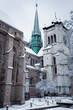 Geneva cathedral covered in snow