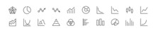 Set Of Simple Chart Line Icons.