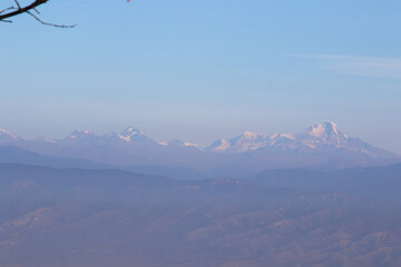 Wall Mural - Caucasian mountain range landscape in view