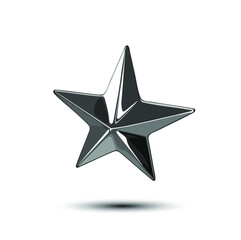 Wall Mural - Vector star stud illustration from 3d rendering isolated on background.