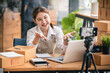 © Daenin - Small start-up business owners live online sales at work, salespeople, check production orders. Pack products, send to customers, sell ecommerce delivery ideas.