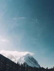 Sticker - Beautiful landscape of hills covered in snow