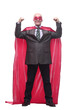© ASDF - business man in a superhero mask and Cape.