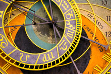 Europe, Czech Republic, Prague. Astronomical Clock On Old Town Hall.