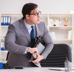 Wall Mural - Businessman in industrial espionage concept