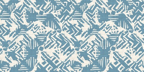 Seamless two tone hand drawn brushed effect pattern border swatch. High quality illustration. Collage of minimal drawings arranged in a seamless pattern with fabric texture overlay. Rough scribble.