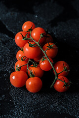 Canvas Print - Top view of ripe cherry tomatoes