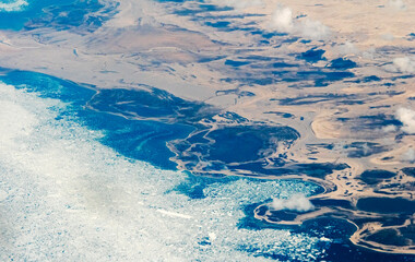 Canvas Print - Aerial view of Greenland, Scenic