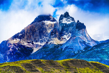 Poster - Paine Horns Three Granite Peaks, Torres del Paine National Park, Patagonia, Chile