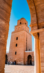 Poster - Low angle shot of the Great Mosque of Kairouan in Tunisia