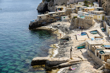 Wall Mural - Stone beach of  Valleta, Malta