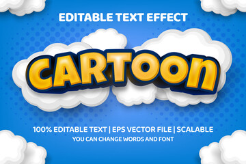 cartoon comic editable text style effect