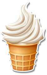 Wall Mural - Vanilla ice cream cone