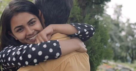 Sticker - The footage of a lovely couple celebrating their anniversary in a park in India