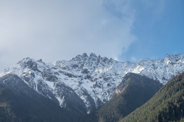 Wall Mural - snow mountain natural background