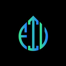FIU Letter Logo Design On Black Background. 
FIU Circle Letter Logo Design With Ellipse Shape.
FIU Creative Initials Letter Logo Concept.FIU Logo Vector. 
