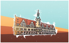 Grafik Altes Rathaus Leipzig