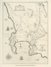 Map Of The Cape, South Africa, In The 17th Century