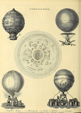 Ballooning, 19th Century Illustration