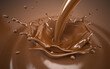 © Science RF - Liquid chocolate crown splash with ripples, illustration
