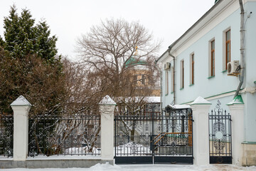 Wall Mural - Danilov stavropegic monastery on a winter day in Moscow