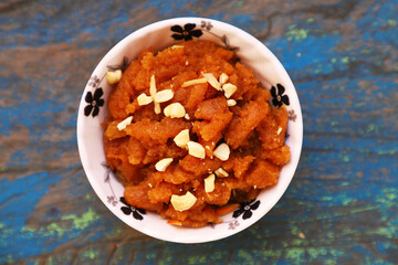 Indian Sweet Dish Halwa Made of Kangani Flour or rajgara flour which use in fast.