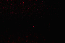 Abstract Redon Black Bokeh Background Overlay Layer. Sparks And Blowing. Festive Background. Sparkling Magical Dust Particles.