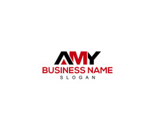AMY Abstract Initial Monogram Letter Logo, Alphabet Am Logo Icon Design