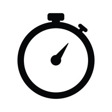Stopwatch Vector Icon Which Is Suitable For Commercial Work And Easily Modify Or Edit It

