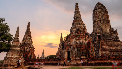 Poster - Sunset at WAT CHAIWATTHANARAM