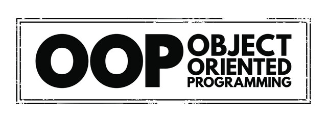 Wall Mural - oop - object oriented programming acronym, technology concept background