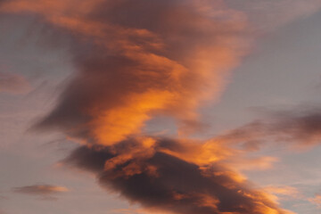 Wall Mural - winter evening clouds