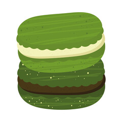 Canvas Print - macaroon of matcha