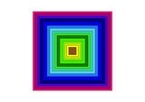 Fototapeta Do przedpokoju - Grafika powstała w wyniku szeregu przekształceń kwadratu.