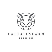 Cattails Farm Logo Icon Design Template 