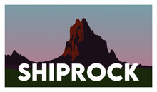 Shiprock New Mexico With Mountain Scenery