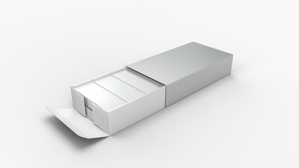 Poster - 3D rendering of a staple box isolated in the white background