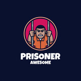 Fototapeta Młodzieżowe - Illustration vector graphic of Prisoner, good for logo design