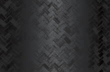 Luxury Black Metal Gradient Background With Distressed Wicker Vine Texture.