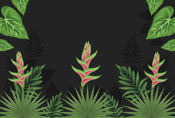 Poster - exotic tropical plants frame