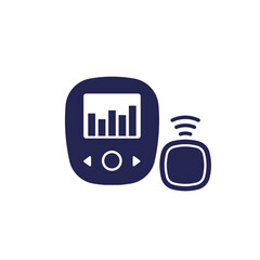 Poster - continuous glucose monitor icon on white