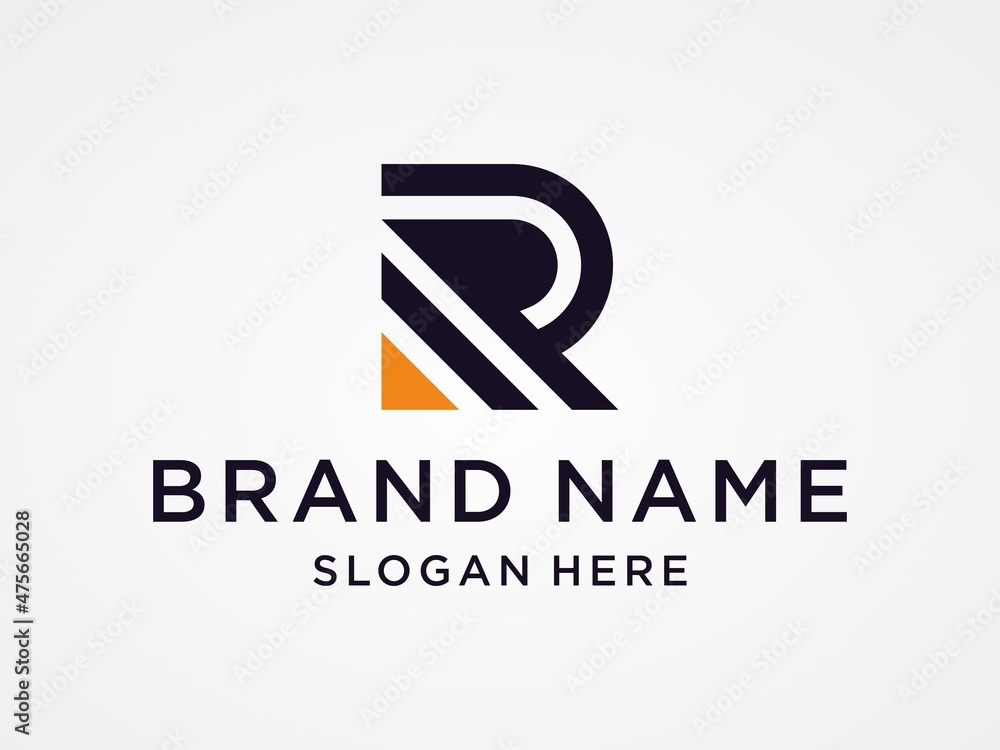 Letter R Sample Logo Letter R Logo Template Stock Vector | Adobe Stock