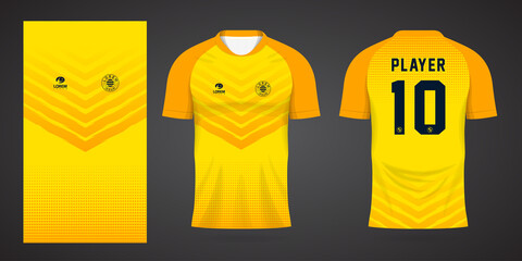 Wall Mural - yellow sports shirt jersey design template